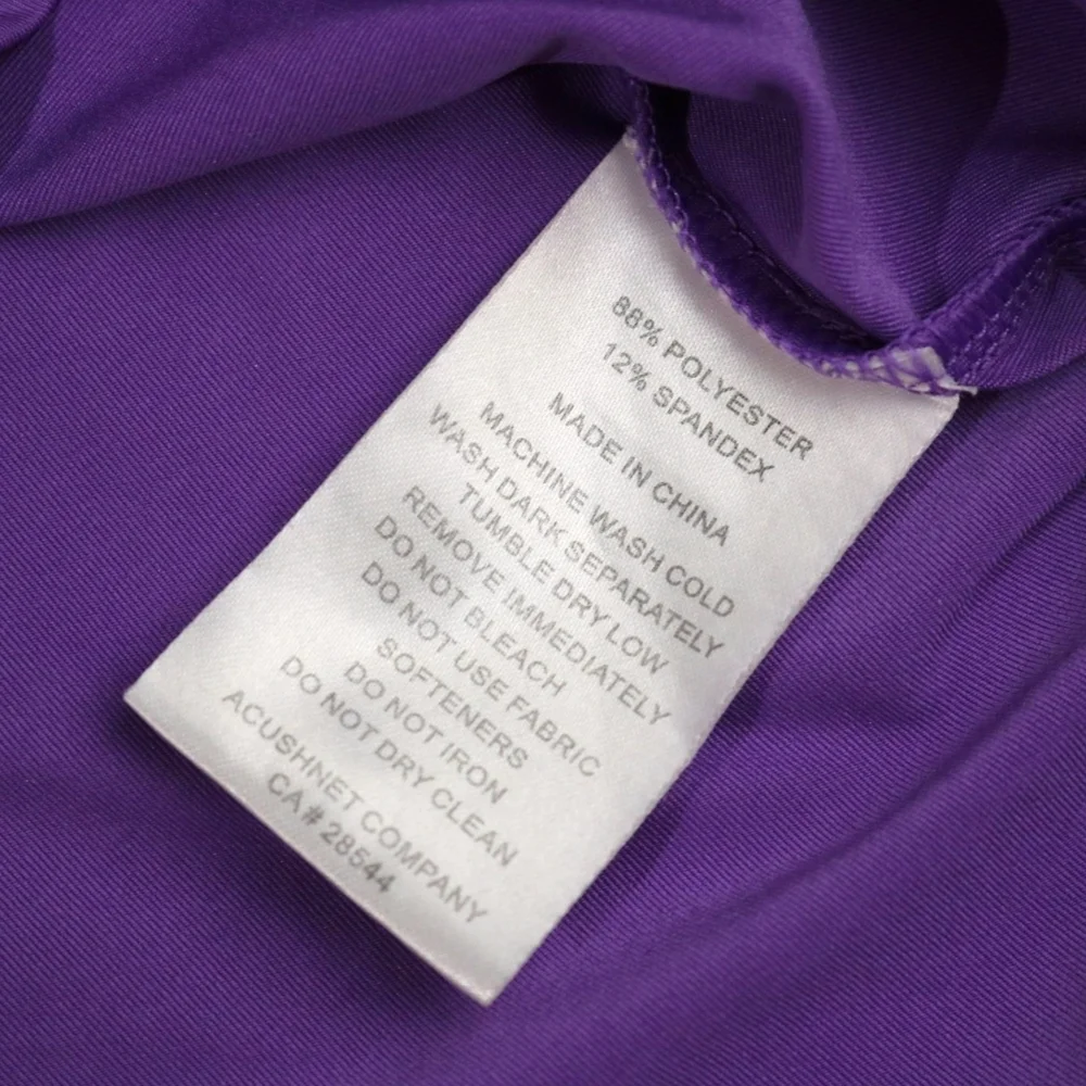 FootJoy Shirt Mens 2XL Purple Short Sleeve Golf Polo Strech Club Logo FJ
